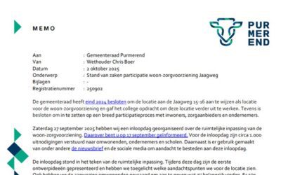 Memo Stand van zaken participatie